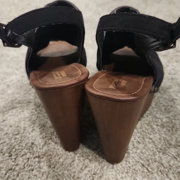Mossimo Supply Co. Black Peep-Toe Mules - Picture 4 of 6